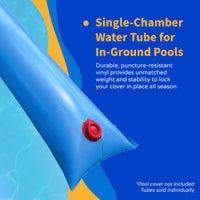 Blue Wave 8' Single Chamber Water Tube, Blue for In Ground Winter Covers, 10-Pack, feature detail (image 6)
