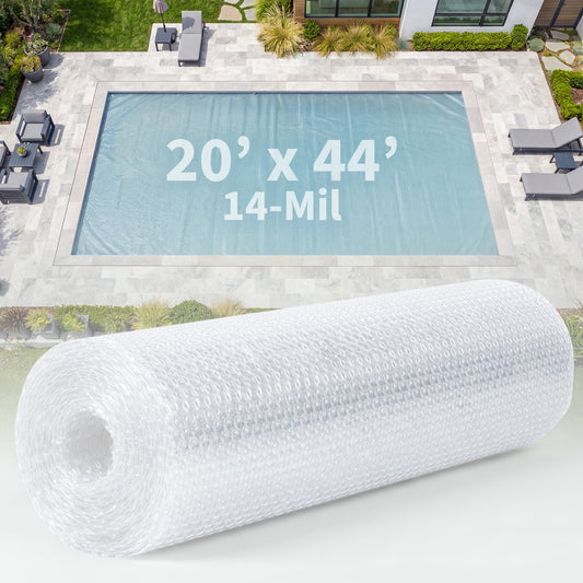Blue Wave 20' x 44' Rectangle 14 Mil Clear Solar Cover for In-Ground Pools, NS540