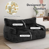 Pamapic 2-Seat Structured Big Bean Bag Chairs for Adult