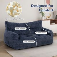 Pamapic 2-Seat Structured Big Bean Bag Chairs for Adult