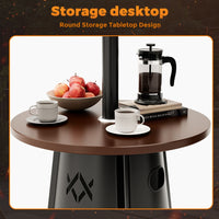 Pamapic 50,000 BTU Patio Propane Heater with 27.6" Round Table Design for Porch, Garden, Residential & Commercial Use