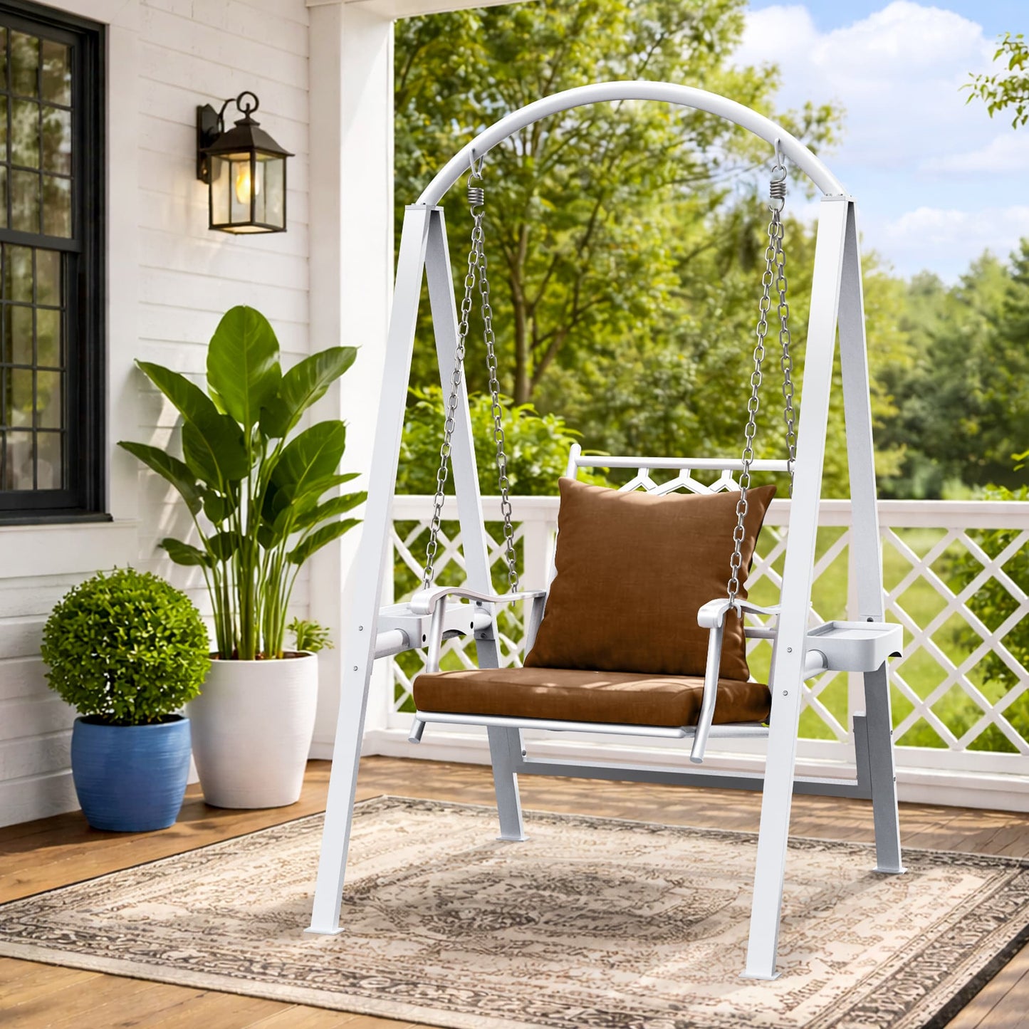 Forge Porch Swing Chair, 1-Seat