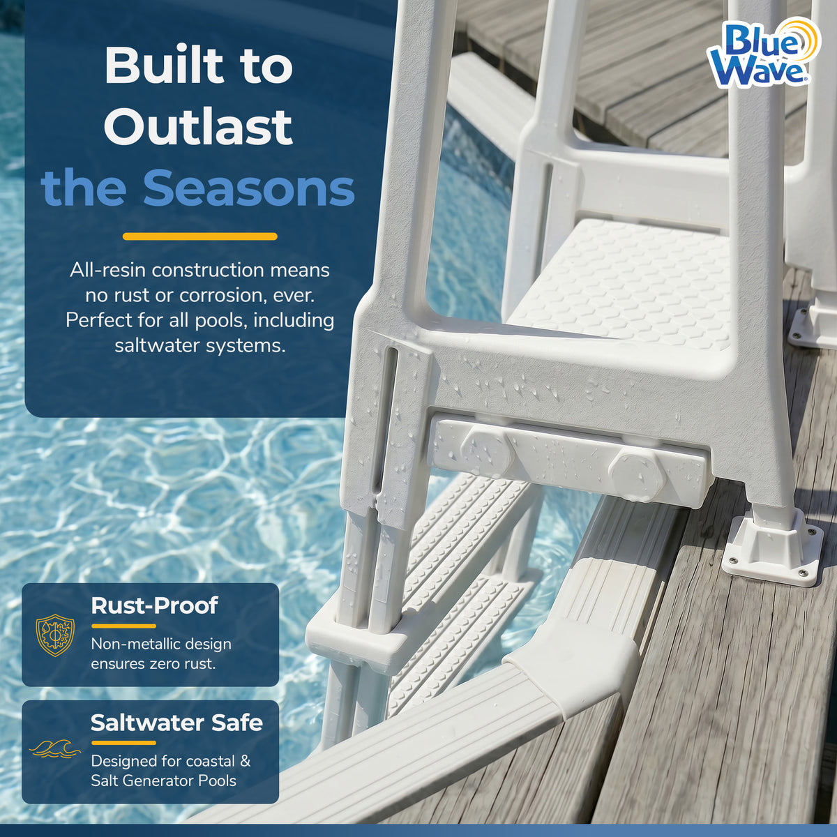 Heavy Duty In-Pool Ladder for Above Ground Pools, feature detail (image 3)