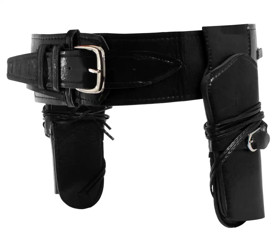 Black Western Authentic Holster and Belt