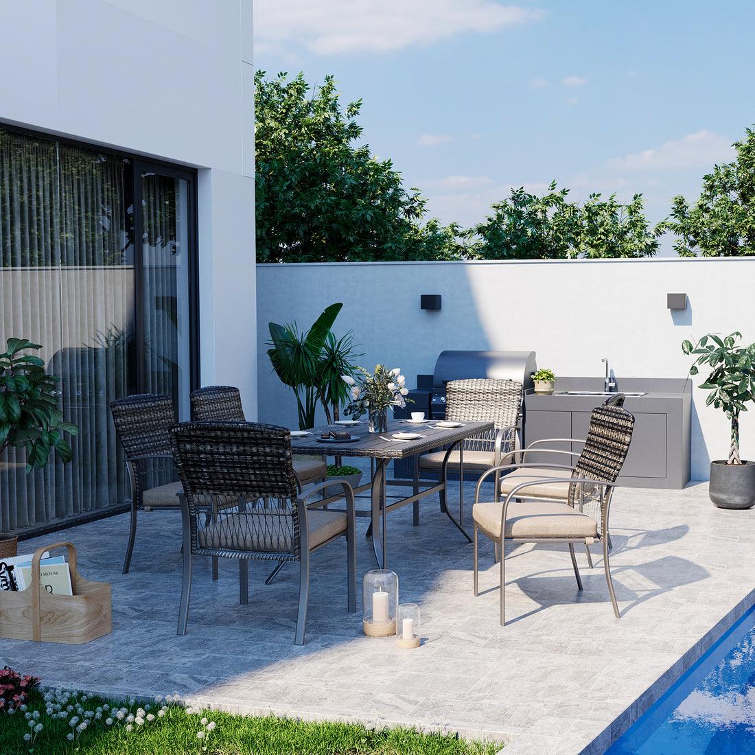 Weave Outdoor Dining Set, 7-Piece