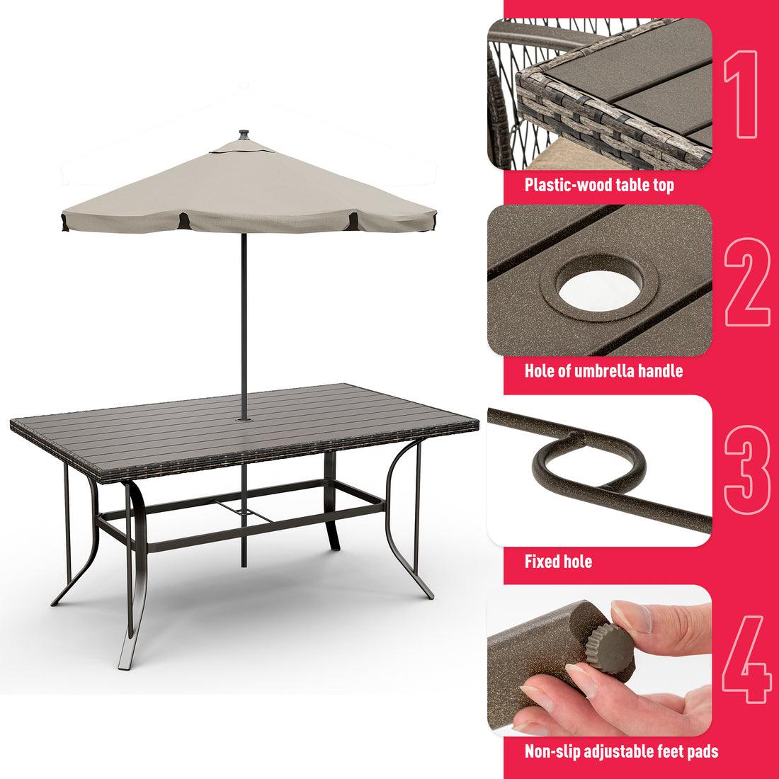 Weave Outdoor Dining Set, 7-Piece