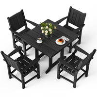 Pamapic HDPE Outdoor Dining Set (5 Pieces)