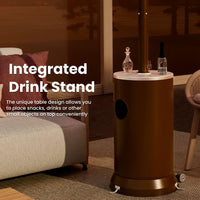 Pamapic 48,000 BTU Patio Heater Propane with Table Design & Wheels, Commercial & Residential
