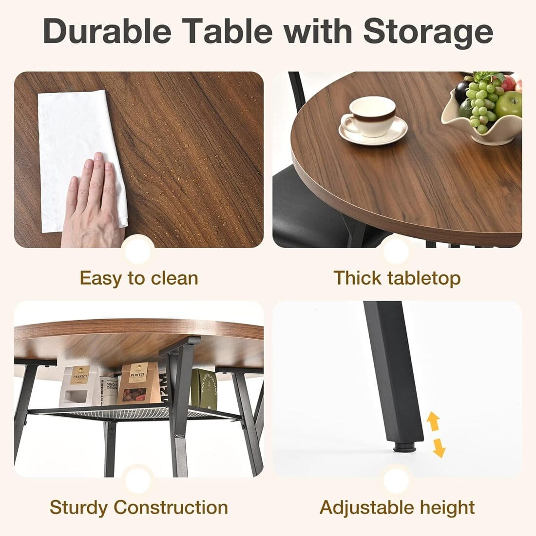Indoor Round Dining Set, 5-Piece