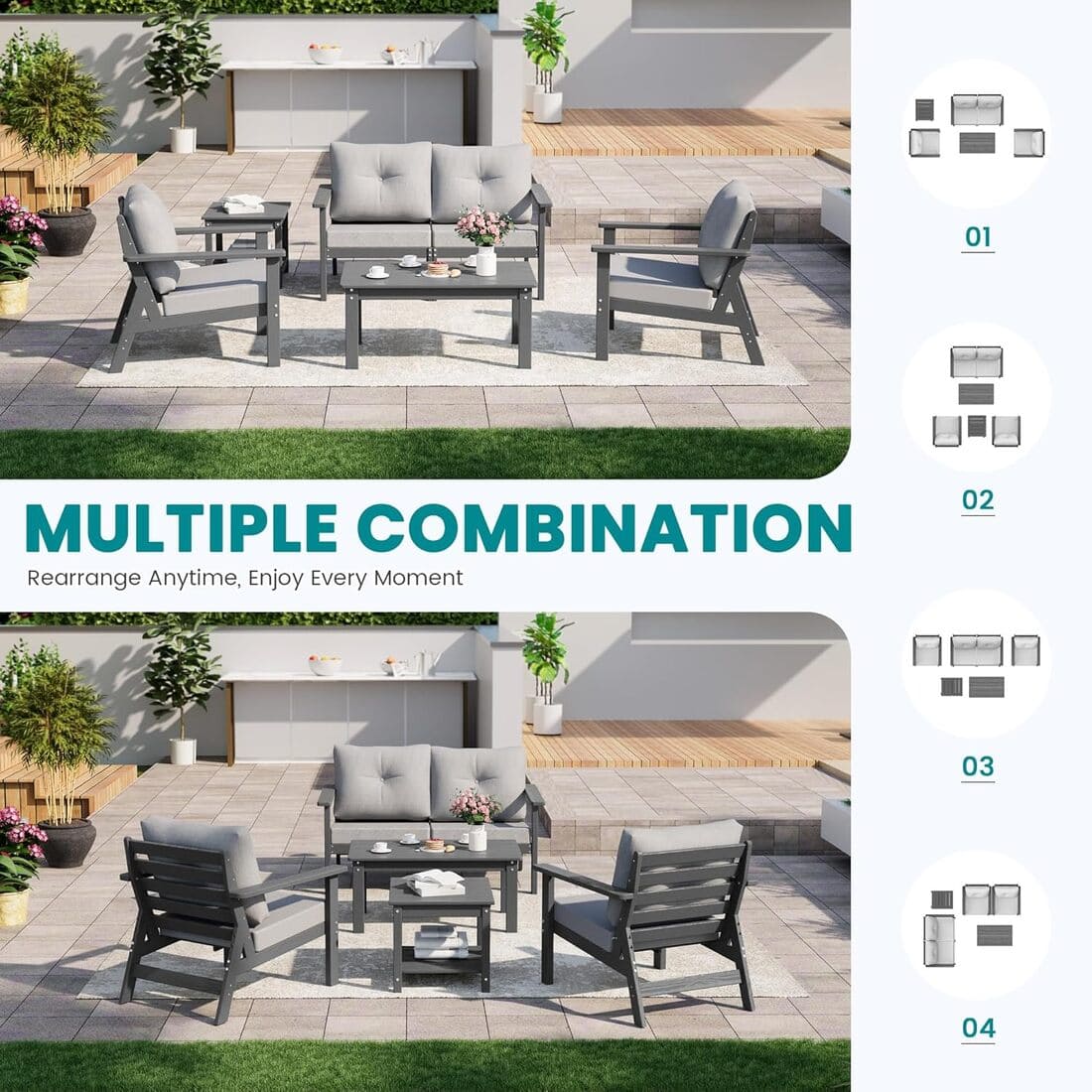 Corex HDPE Outdoor Sectional Sofa
