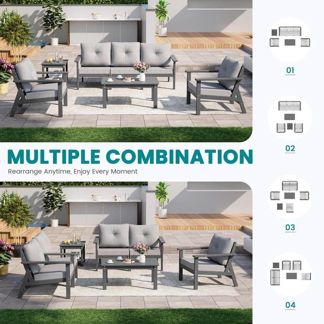 Corex HDPE Outdoor Sectional Sofa