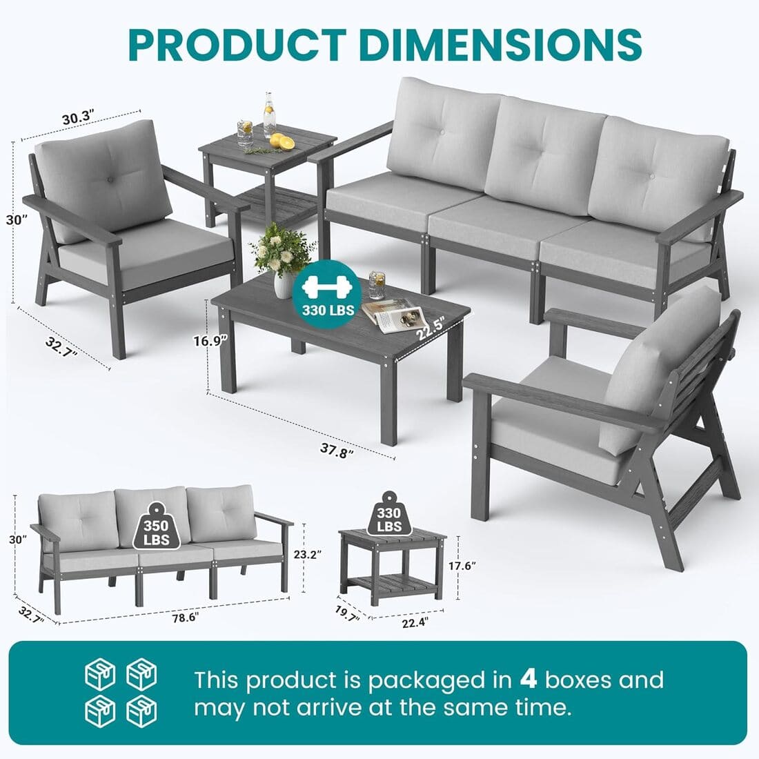 Corex HDPE Outdoor Sectional Sofa