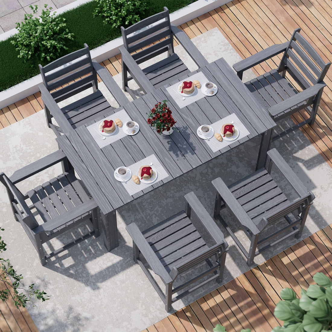Corex HDPE Foldable Dining Set, 5-Piece