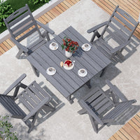 Corex HDPE Foldable Dining Set, 5-Piece