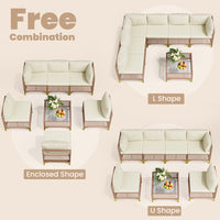 Axis 70.2" Boho Outdoor Sectional Set, 7-Piece