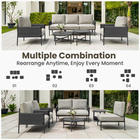 Axis Woven Rope Outdoor Sectional Set, 7-Piece