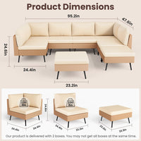 Axis 95.2" Coastal Outdoor Sectional Set, 8-Piece