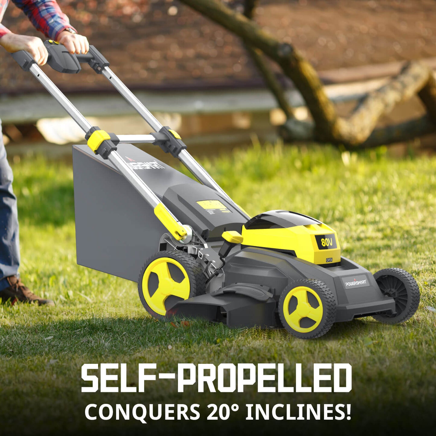 80V 26" Brushless Cordless Self-Propelled Lawn Mower w/ Battery & Charger PS76826