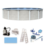 27' Round Above-Ground Pool Package with 52" Steel Wall | Belize | 15-Year Warranty