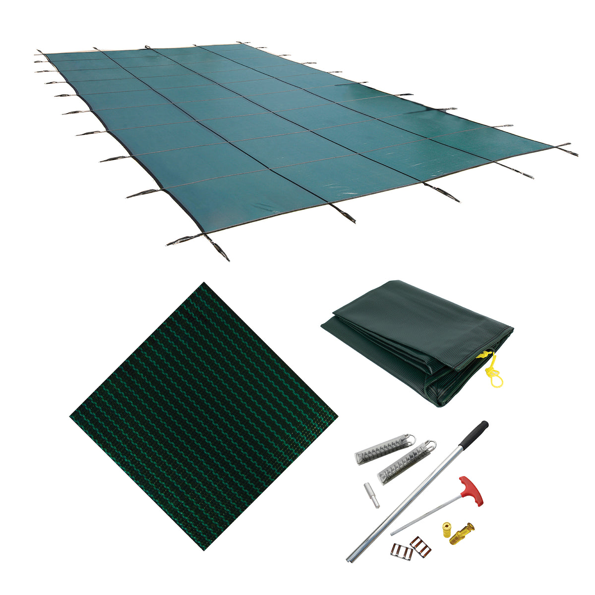 Arctic Armor 16' x 32' Rectangle Standard Mesh Pool Safety Cover, Green, WS330G