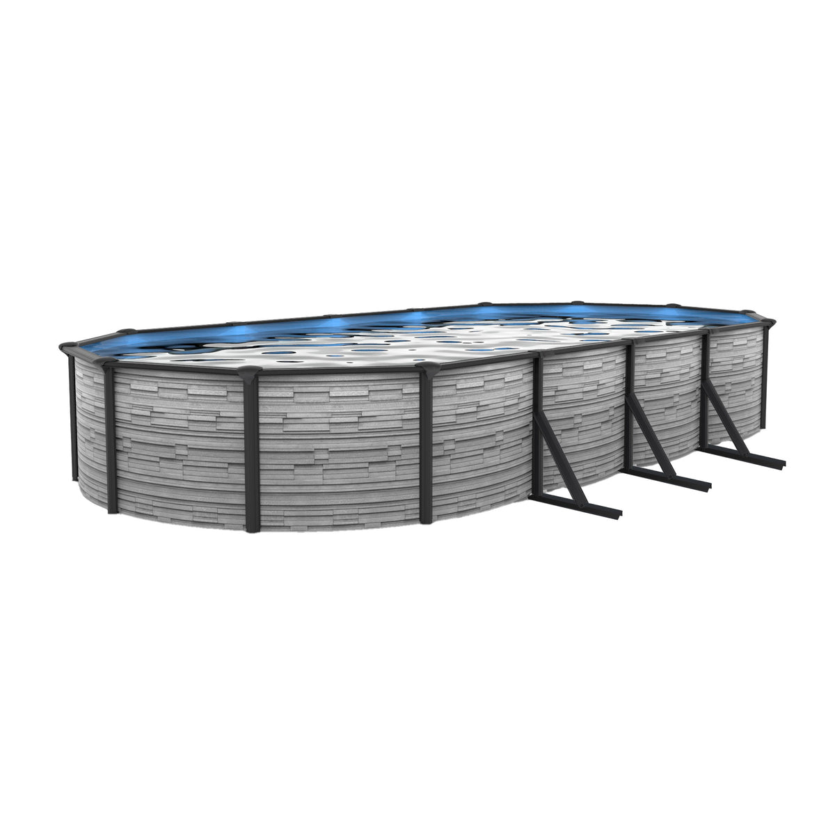 24' x 12' Oval Above-Ground Pool with 52" Steel Wall | Montilla | 15-Year Warranty