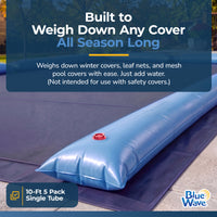 Blue Wave 10' Single Chamber Water Tube, Blue for In Ground Winter Covers, 5-Pack, feature detail (image 2)