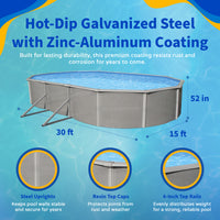 Belize 30' x 15' Oval above-ground pool package, feature detail (image 3)