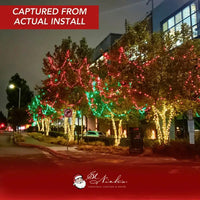 LED Mini Lights 5MM Red Static Green Wire 6" Spacing