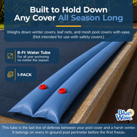 Blue Wave 8' Double Chamber Water Tube, Blue for In Ground Winter Covers, feature detail (image 2)