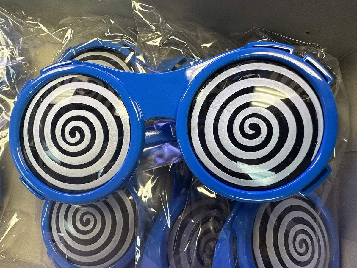 Blue X-Ray Hypnotizing Sunglasses with Swirl Lens