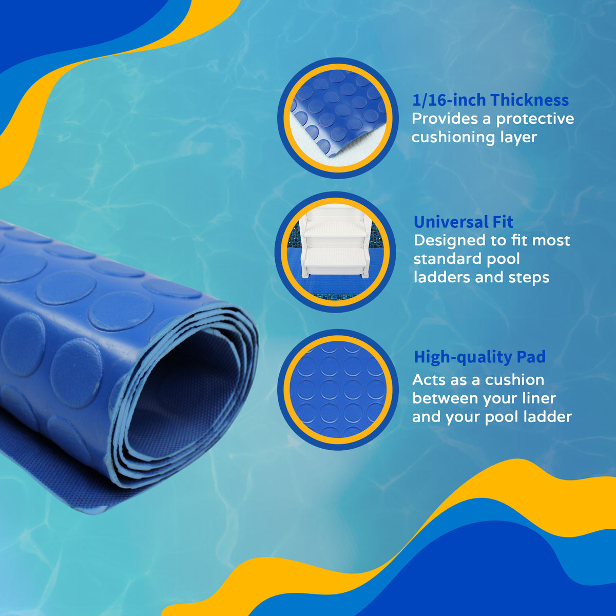 2-ft x 3-ft In-Pool Ladder/Step Liner Pad, feature detail (image 4)