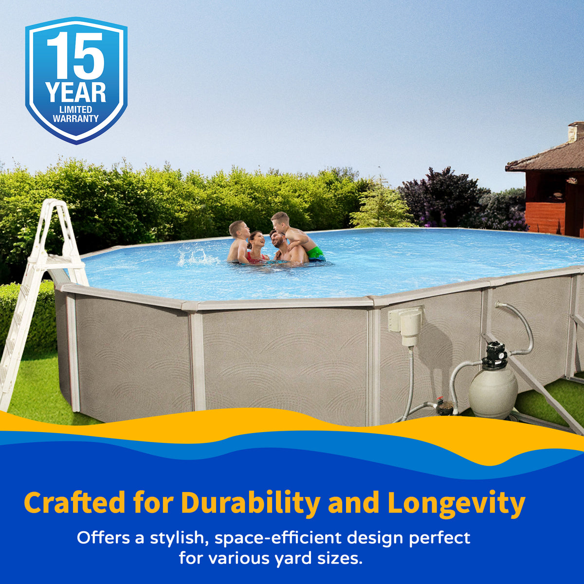 Belize 24' x 12' Oval above-ground pool package, feature detail (image 4)