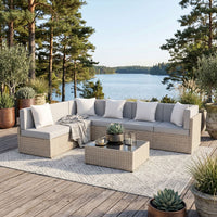 Axis 110" Classic Outdoor Sectional Set, 7-Piece