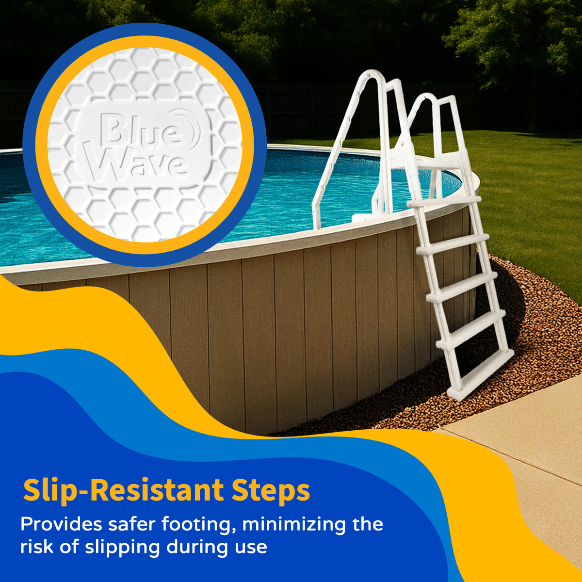 Easy Pool Step With Outside Ladder for Above Ground Pools, feature detail (image 4)