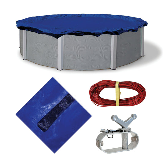 18' Round Arctic Armor 15-Year Solid Winter Cover for Above Ground Pools (4' Overlap)