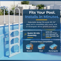 Aluminum/Resin In-Pool Ladder for Above Ground Pools, feature detail (image 5)