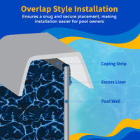 Evening Bay pool liner, 32' x 16' Oval, feature detail (image 6)
