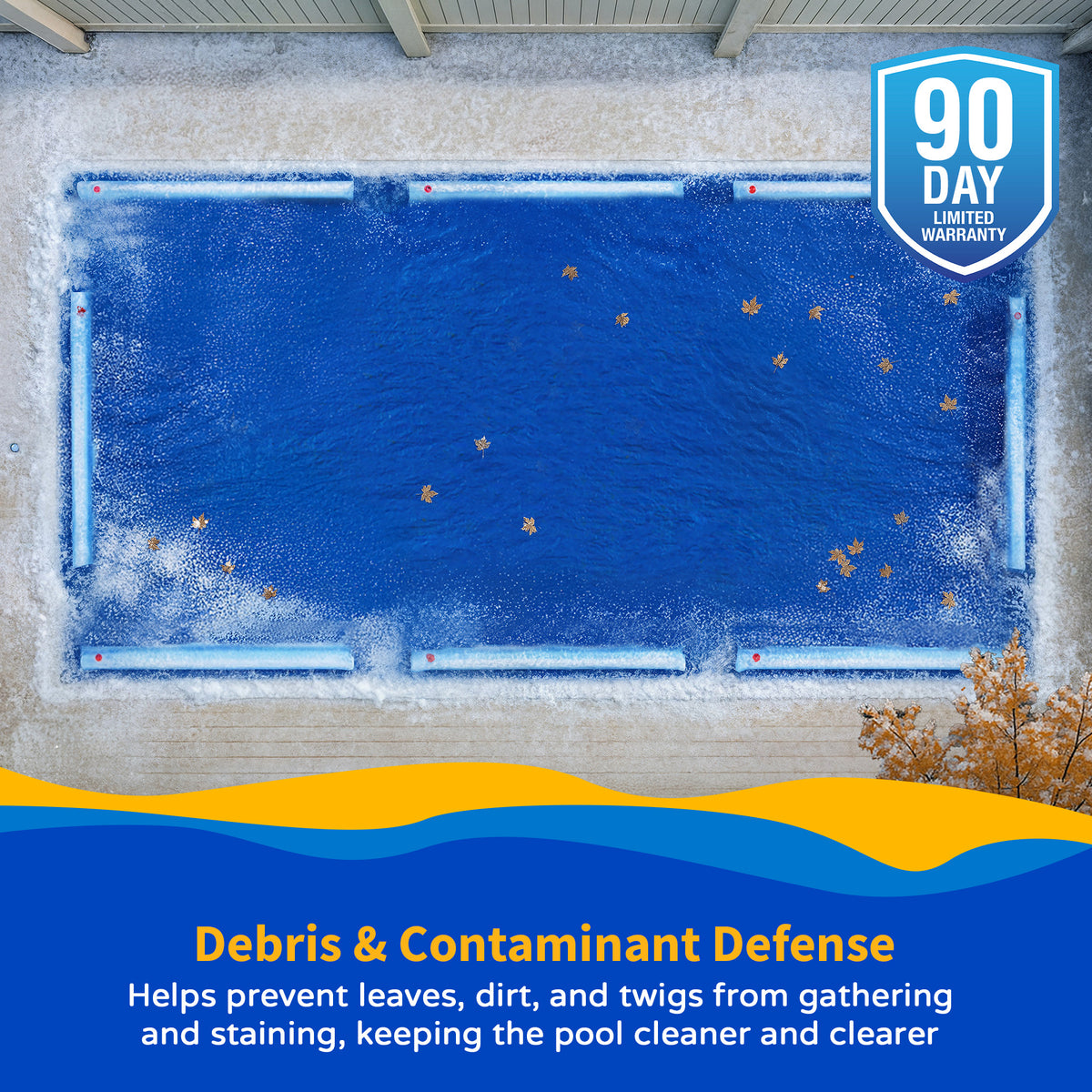 Blue Wave 8' Single Chamber Water Tube, Blue for In Ground Winter Covers, 10-Pack, feature detail (image 4)