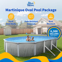 Martinique 24' x 12' Oval above-ground pool package, feature detail (image 2)