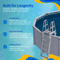 Emerald Coast pool liner, 41' x 21' Oval, feature detail (image 6)