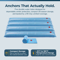 Blue Wave 8' Single Chamber Water Tube, Blue for In Ground Winter Covers, 5-Pack, feature detail (image 7)