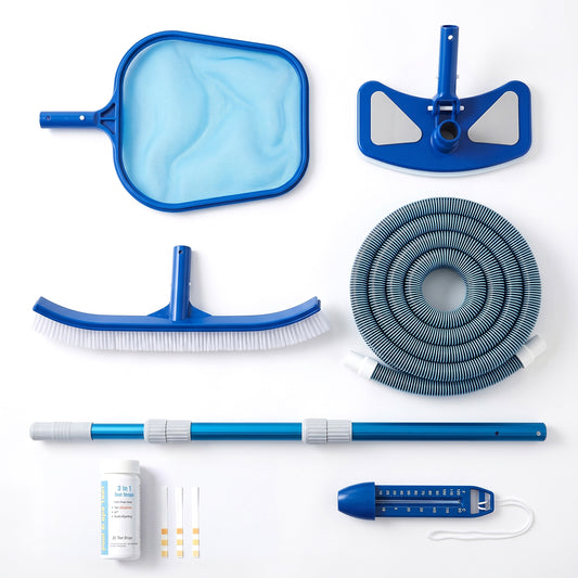 Blue Wave Standard Above Ground Pool Maintenance Kit with 12' Pole and 30' Vacuum Hose (NA390)