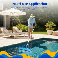 Pool Rake with Fine-Mesh Net for Cleaning Swimming Pools, feature detail (image 7)