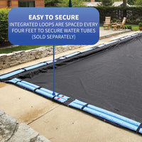 Arctic Armor 10-Year 24' x 40' In-Ground Solid Winter Pool Cover, Gray, 5' Overlap, feature detail (image 5)