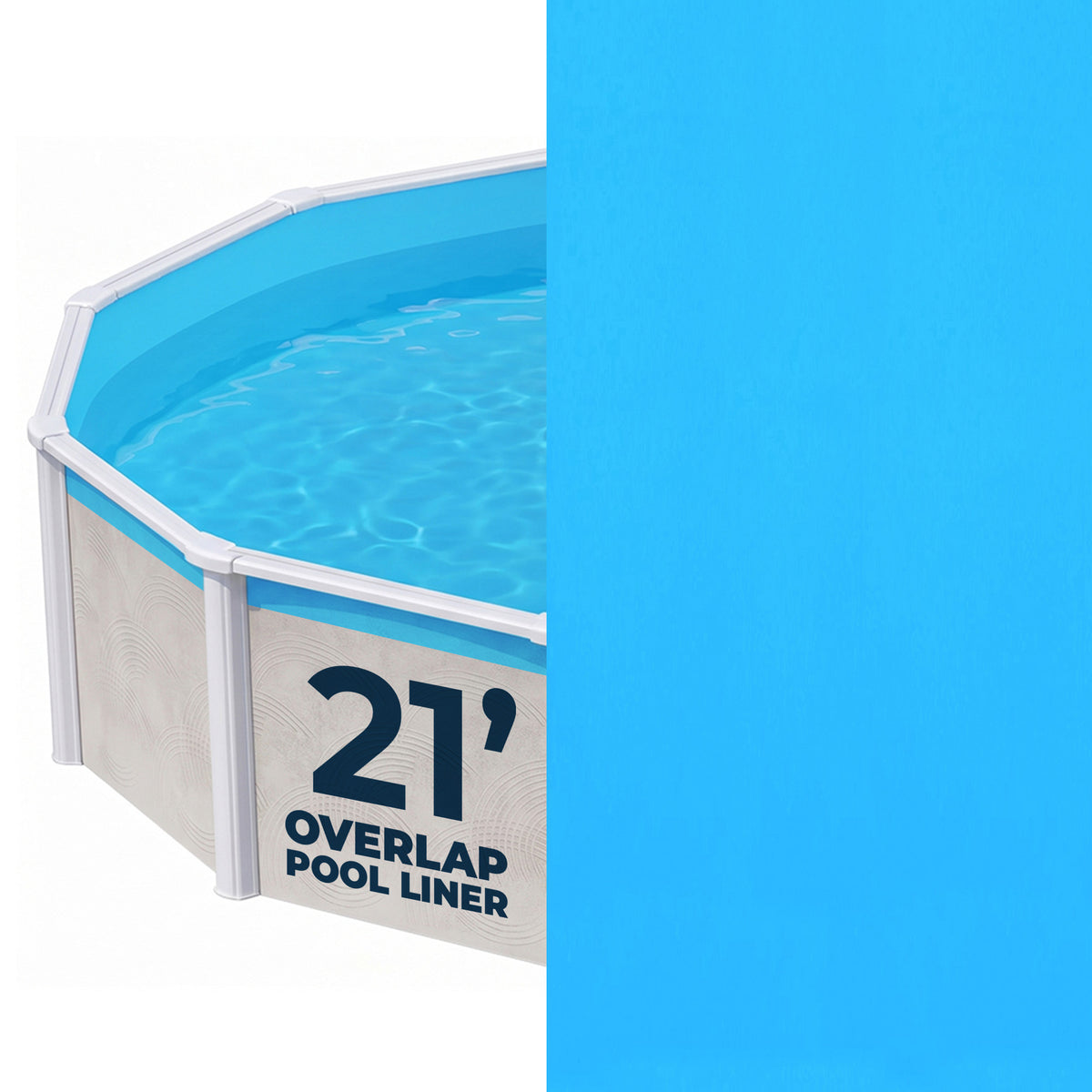 21' Round Solid Blue 13 Mil Overlap Pool Liner (NL325-20)