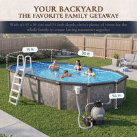 Riviera 30' x 15' Oval above-ground pool package, feature detail (image 3)