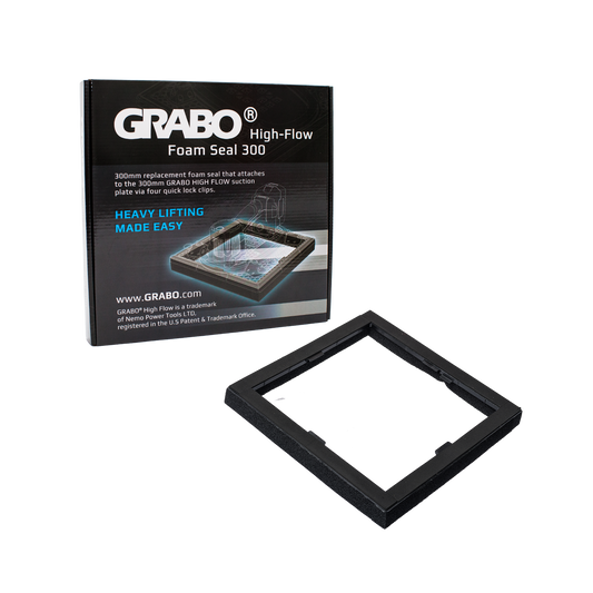 GRABO HighFlow Foam Seal 300, 12x12in Pad, Holds 150 lb