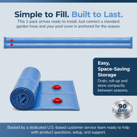 Blue Wave 10' Double Chamber Water Tube, Blue for In Ground Winter Covers, feature detail (image 7)