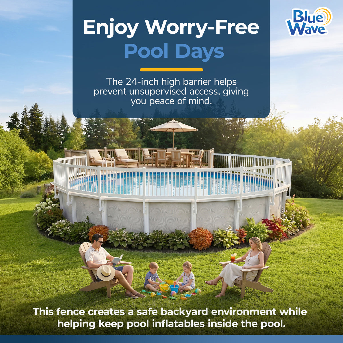 Above Ground Pool Fence Kit (8 Sections), feature detail (image 4)