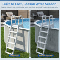 A-Frame Flip Up Ladder for Above Ground Pools, feature detail (image 7)